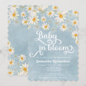 Baby in Bloom Daisy Baby shower Uitnodiging (Voorkant / Achterkant)