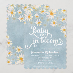 Baby in Bloom Daisy Baby shower Uitnodiging