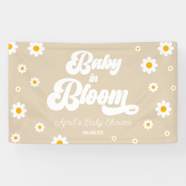Baby in Bloom Daisy Flower Floral Tan Baby shower Spandoek