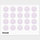 Baby in Bloom Daisy lavender Baby shower Ronde Sticker (Vel)