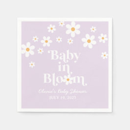 Baby in Bloom Daisy lila Baby shower Servet