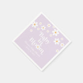 Baby in Bloom Daisy lila Baby shower Servet (Hoek)