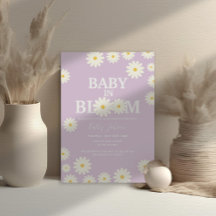 Baby in Bloom Daisy Lila Paarse Boho Baby shower