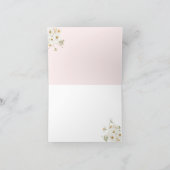 Baby in Bloom Daisy Pink Bow Girl Baby shower Bedankkaart (Binnen)