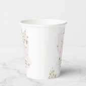 Baby in Bloom Daisy Pink Bow Girl Baby shower Papieren Bekers (Rechts)