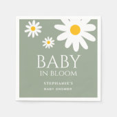 Baby in Bloom Daisy Sage Green Baby Shower  Servet (Voorkant)
