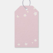 Baby in Bloom Daisy Spring Pink Boho Girl Shower Cadeaulabel (Achterkant)