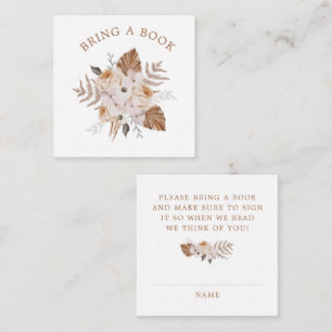 Baby In Bloom Dark Terracotta Boho Breng een boek Informatiekaartje