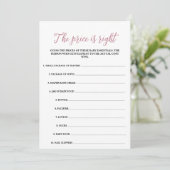 Baby in Bloom De prijs is het juiste spel Programmakaart (Staand voorkant)