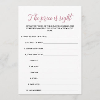 Baby in Bloom De prijs is het juiste spel Programmakaart