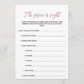 Baby in Bloom De prijs is het juiste spel Programmakaart (Voorkant)