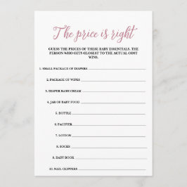 Baby in Bloom De prijs is het juiste spel Programmakaart