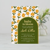 Baby in Bloom de Uitnodiging van de Folie van de D (Staand Voorkant)