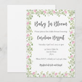 Baby In Bloom - Delicate Pioenrozen Kaart (Voorkant / Achterkant)