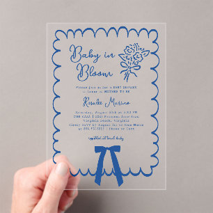 Baby in Bloom Doodle Baby Shower Uitnodiging
