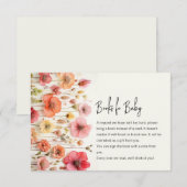 Baby in Bloom douche Boeken bijsluiterkaart Kaart (Voorkant / Achterkant)