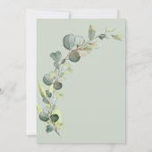 Baby in Bloom Douche Eucalyptus Uitnodigingen (Achterkant)