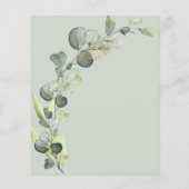 Baby in Bloom Douche Eucalyptus Uitnodigingen (Achterkant)