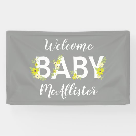 Baby in Bloom Douche Geel Spandoek (Horizontaal)