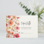 Baby in Bloom douche Luier loterij kaart (Staand voorkant)