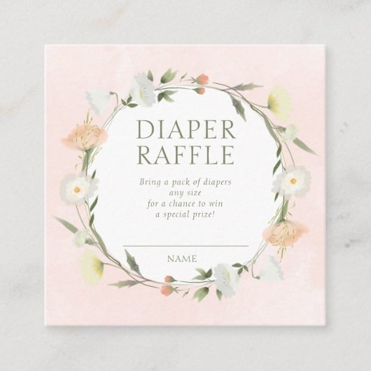 Baby in Bloom Douche Luier Raffle Informatiekaartje (Voorkant)