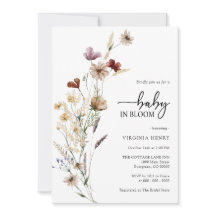 Baby In Bloom Douche Uitnodiging