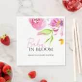 Baby In Bloom Douche Waterverf Bloemen Servet (Insitu)