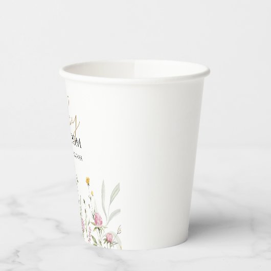 Baby in Bloom Douche wilde bloemen Papieren beker (Links)