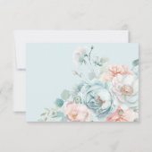 Baby in Bloom Dusty Blue Baby shower Bedankkaart (Achterkant)