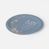 Baby in Bloom Dusty Blue Floral Paper Bord (Gekanteld)