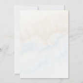 Baby in Bloom Dusty Blue Rozen Elegant Baby shower Kaart (Achterkant)