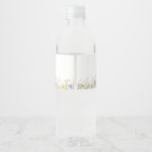 Baby in Bloom Elegant Baby shower Waterfles Etiket (Achterkant)