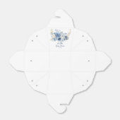 Baby in Bloom Elegant Blauwe Bloemen Baby shower Bedankdoosjes (Uitgevouwen)