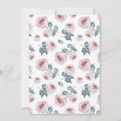 Baby in Bloom Elegant Bloemen Baby shower Kaart (Achterkant)