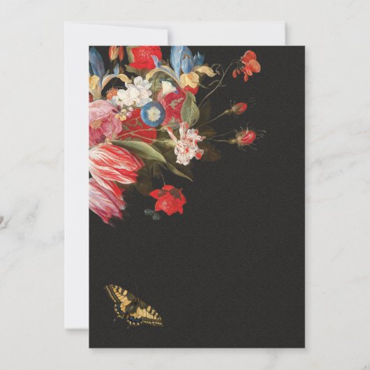 Baby in Bloom Elegant Bloemen Baby shower Kaart (Achterkant)