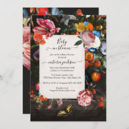 Baby in Bloom Elegant Bloemen Baby shower Kaart