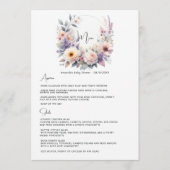 Baby in Bloom Elegant Bloemen Baby shower Menu (Voorkant)