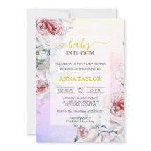 Baby in Bloom Elegant Bloemenroze Baby shower