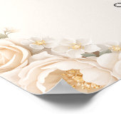 Baby in Bloom Elegant Bow Baby Shower Welcome Poster (Hoek)