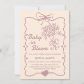 Baby in Bloom - Elegant Floral Baby shower Kaart (Voorkant)