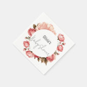 Baby in Bloom Elegant Flower Pink Baby shower Servet (Hoek)