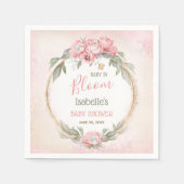 Baby in Bloom Elegant Roze Bloemen Meisje Baby sho Servet (Voorkant)
