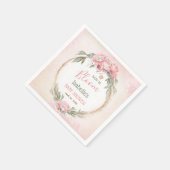 Baby in Bloom Elegant Roze Bloemen Meisje Baby sho Servet (Hoek)