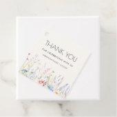 Baby in Bloom Elegant Wildflowers Baby shower Bedankjes Labels (In situ)