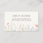Baby in Bloom Elegant Wildflowers Display Douche Informatiekaartje (Voorkant)