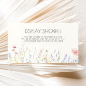 Baby in Bloom Elegant Wildflowers Display Douche Informatiekaartje