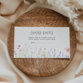 Baby in Bloom Elegant Wildflowers Luier Raffle Informatiekaartje