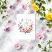 Baby in Bloom Elegante Bloemen Bedankkaart