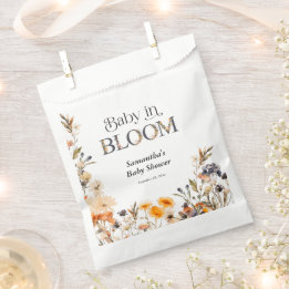 Baby in Bloom Elegante Waterverf Herfst Wilde Bloe Bedankzakje