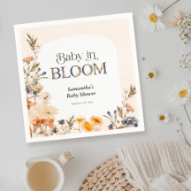 Baby in Bloom Elegante Waterverf Herfst Wilde Bloe